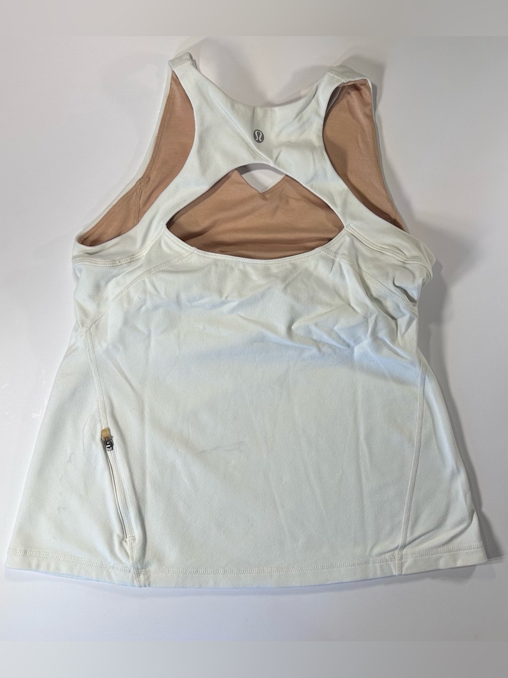 Lululemon Racerback Tank Top Yoga Athleisure Cream Beige Women’s Small - Picture 3 of 12